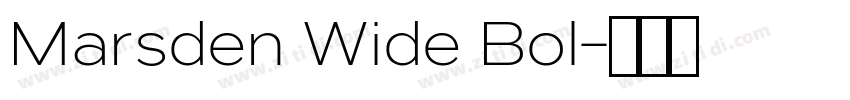 Marsden Wide Bol字体转换